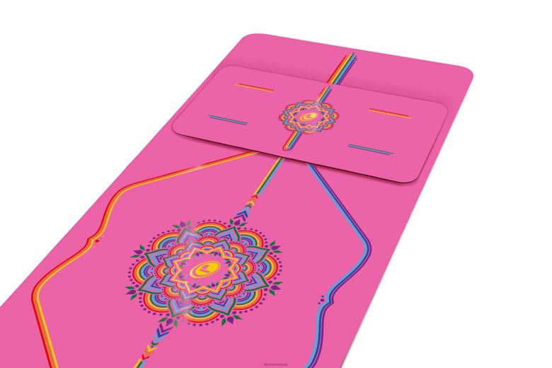 Liforme Grateful Rainbow Yoga Pad Grateful Pink/Rainbow Collection 6XP8P93