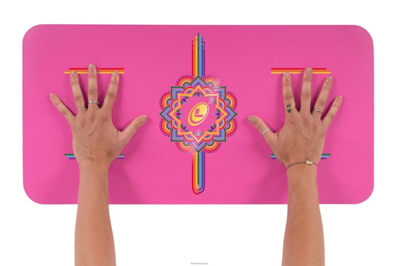 Liforme Grateful Rainbow Yoga Pad Grateful Pink/Rainbow Collection 6XP8P93