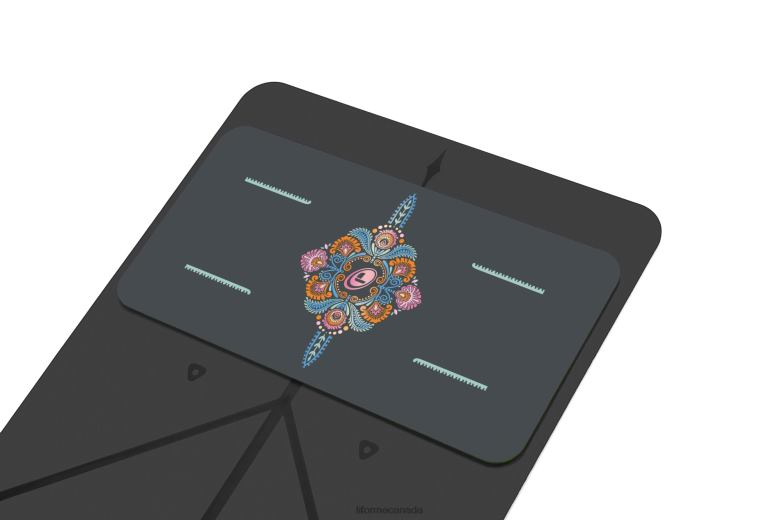 Liforme Mindful Garden Yoga Pad Grey/Floral Collection 6XP8P84