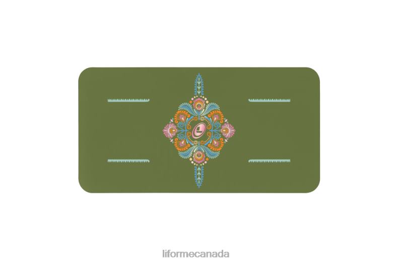 Liforme Mindful Garden Yoga Pad Olive/Floral Collection 6XP8P81