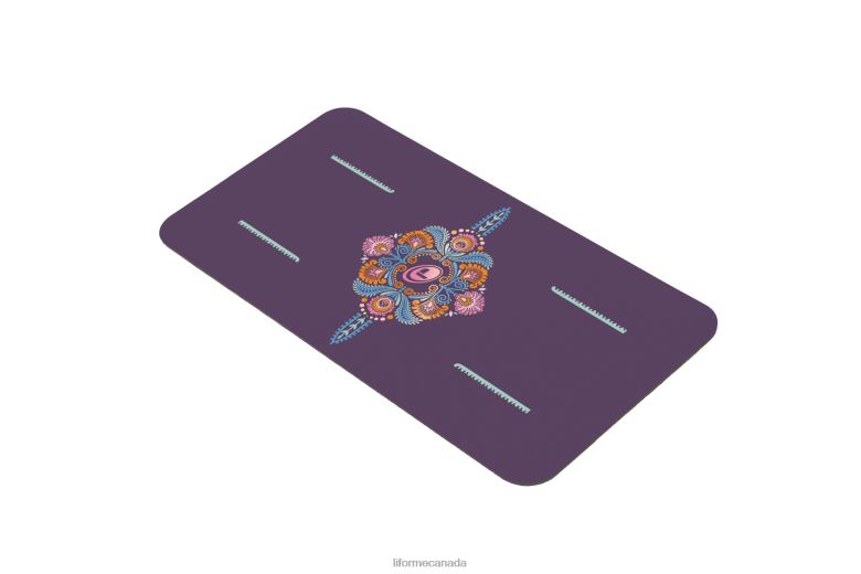 Liforme Mindful Garden Yoga Pad Purple/Floral Collection 6XP8P85