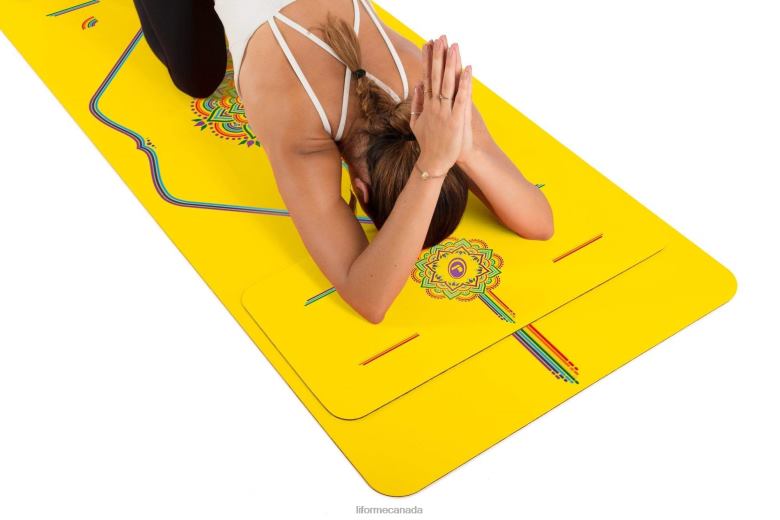 Liforme Rainbow Hope Yoga Pad Yellow/Rainbow Collection 6XP8P87