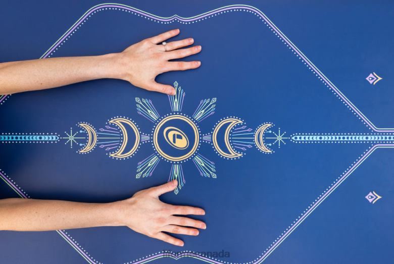 Liforme Cosmic Moon Yoga Mat Dusk Blue Yoga Mats 6XP8P2