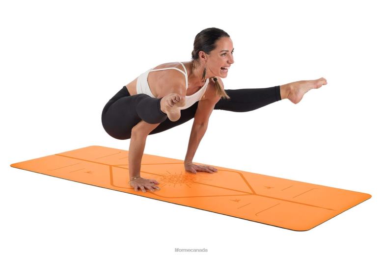 Liforme Happiness Mat Vibrant Orange Yoga Mats 6XP8P26