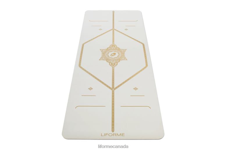 Liforme Magic' Yoga Mat White/Gold Yoga Mats 6XP8P10