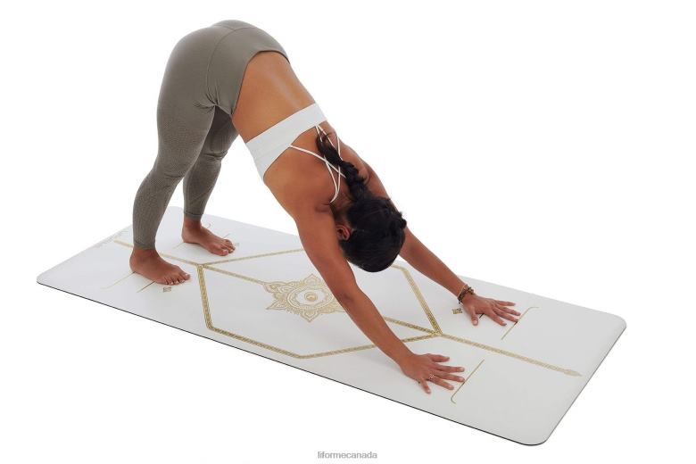 Liforme Magic' Yoga Mat White/Gold Yoga Mats 6XP8P10