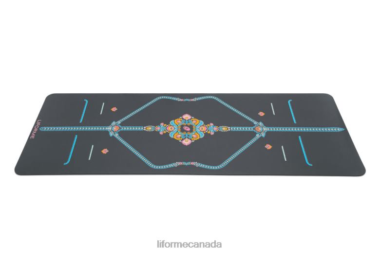 Liforme Mindful Garden Yoga Mat Grey/Floral Yoga Mats 6XP8P15