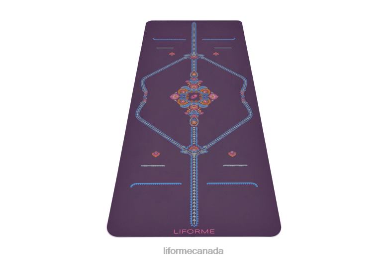 Liforme Mindful Garden Yoga Mat Purple/Floral Yoga Mats 6XP8P13