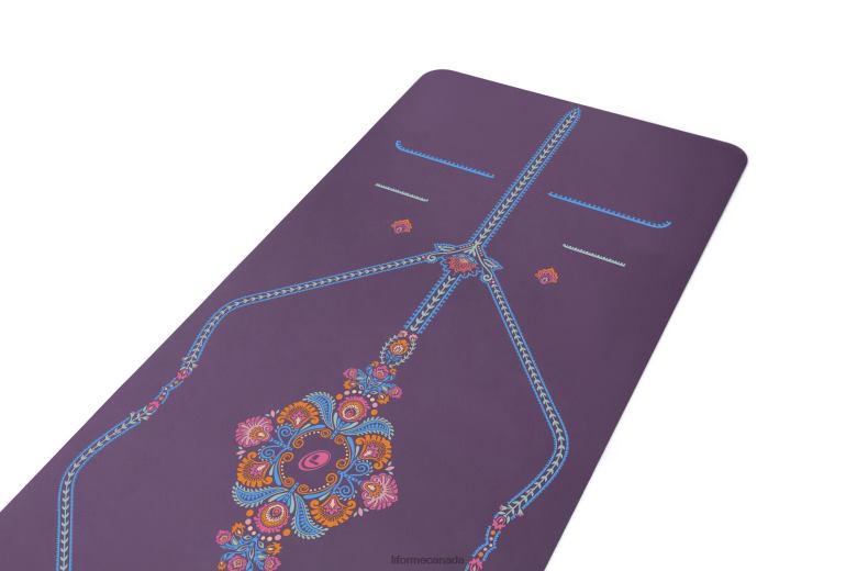 Liforme Mindful Garden Yoga Mat Purple/Floral Yoga Mats 6XP8P13