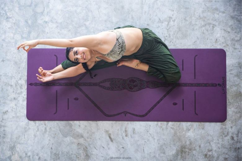 Liforme Mother Earth Yoga Mat Purple Earth Yoga Mats 6XP8P18