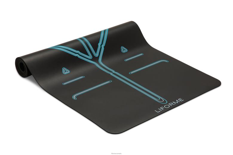 Liforme XL Mountain Yoga Mat Black/Blue Yoga Mats 6XP8P30