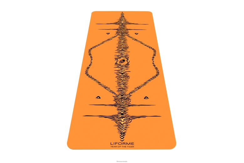 Liforme Year of the Tiger' Yoga Mat Vibrant Orange/Black-Cream Yoga Mats 6XP8P36