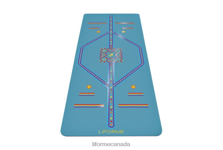 Liforme Kids Playful Yoga Mat Blue Yoga Mats 6XP8P75