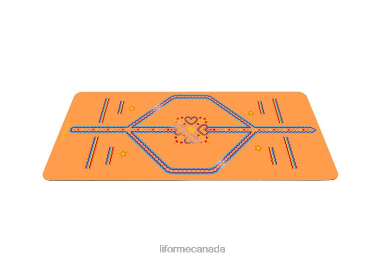 Liforme Kids Playful Yoga Mat Vibrant Orange Yoga Mats 6XP8P69