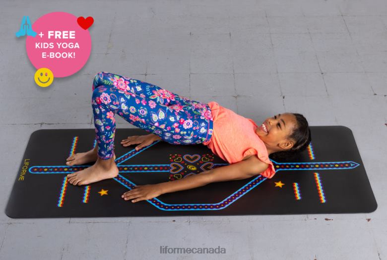 Liforme Kids Playful Yoga Mat Yellow Yoga Mats 6XP8P76