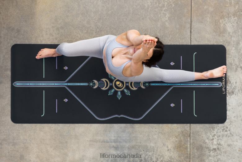 Liforme Cosmic Moon Travel Yoga Mat Black Yoga Mats 6XP8P45