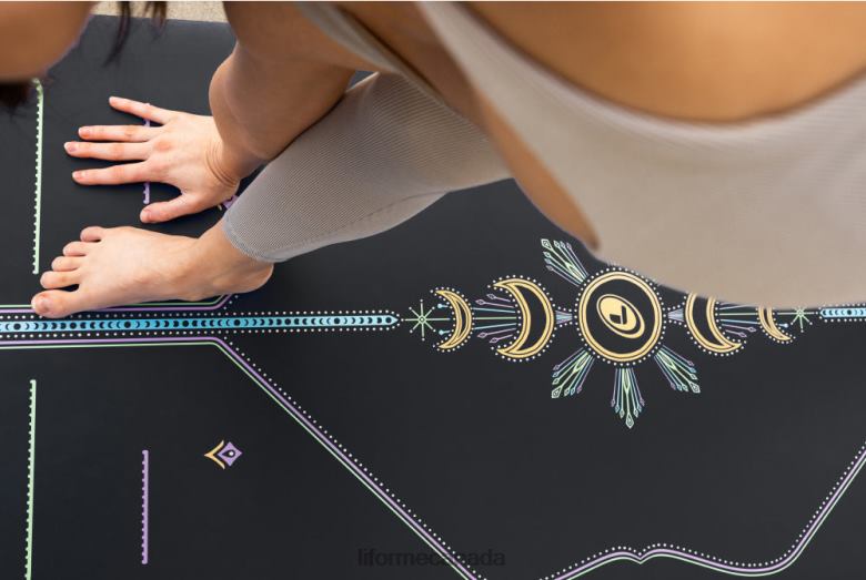Liforme Cosmic Moon Travel Yoga Mat Black Yoga Mats 6XP8P45