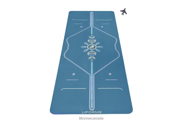 Liforme Cosmic Moon Travel Yoga Mat Blue Yoga Mats 6XP8P47