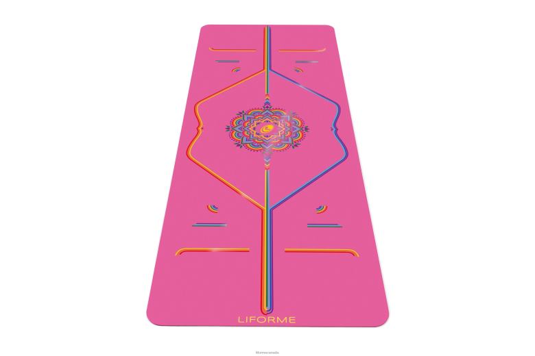 Liforme Grateful Rainbow Travel Mat Grateful Pink/Rainbow Yoga Mats 6XP8P55