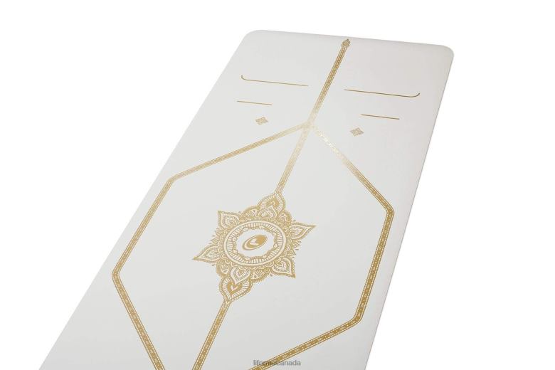 Liforme Magic' Travel Mat White/Gold Yoga Mats 6XP8P46
