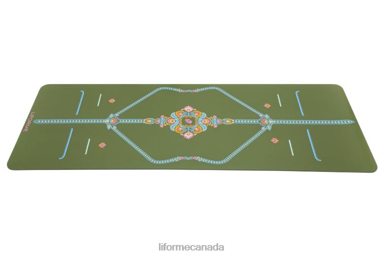 Liforme Mindful Garden Travel Mat Olive/Floral Yoga Mats 6XP8P43