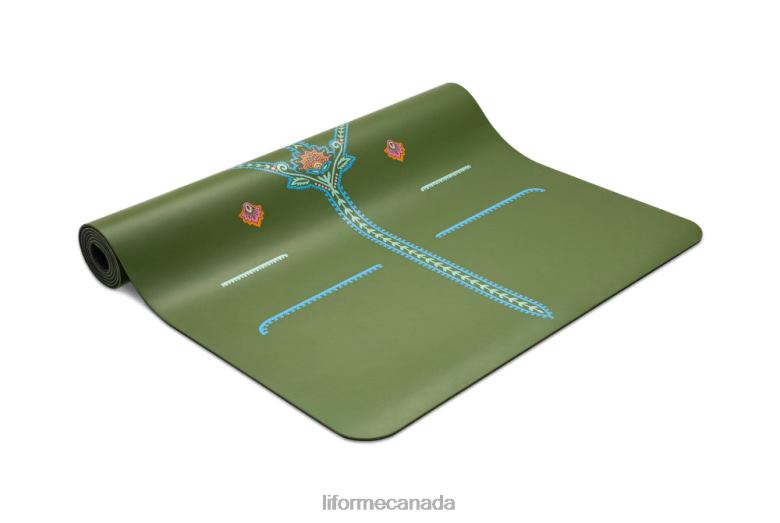Liforme Mindful Garden Travel Mat Olive/Floral Yoga Mats 6XP8P43