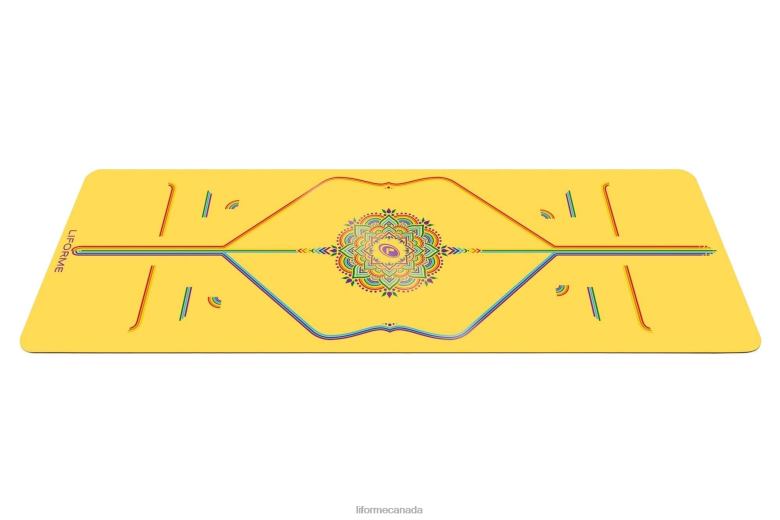 Liforme Rainbow Hope Travel Mat Yellow/Rainbow Yoga Mats 6XP8P51