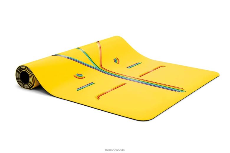 Liforme Rainbow Hope Travel Mat Yellow/Rainbow Yoga Mats 6XP8P51