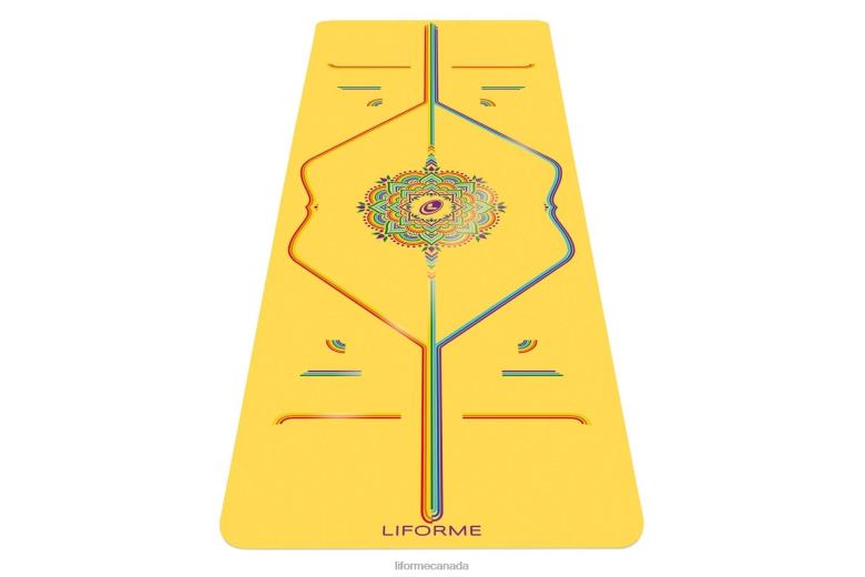 Liforme Rainbow Hope Travel Mat Yellow/Rainbow Yoga Mats 6XP8P51
