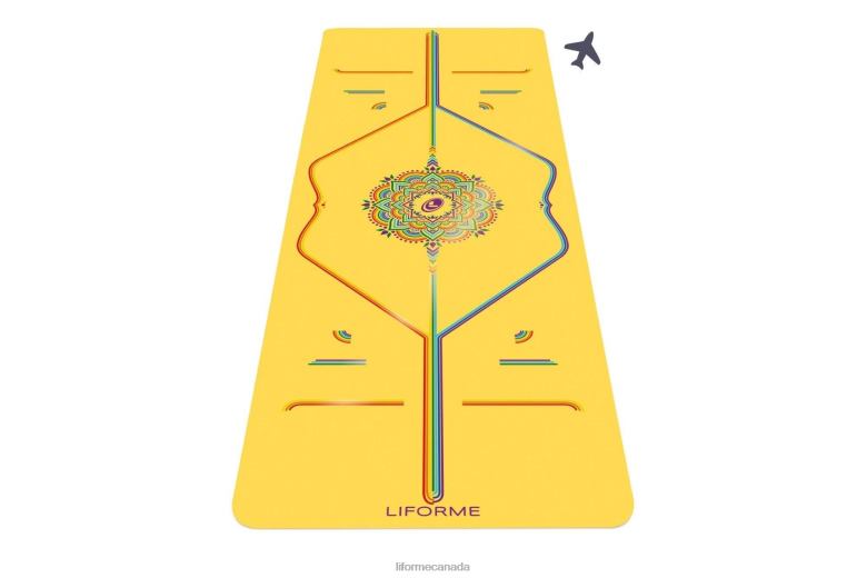 Liforme Rainbow Hope Travel Mat Yellow/Rainbow Yoga Mats 6XP8P51