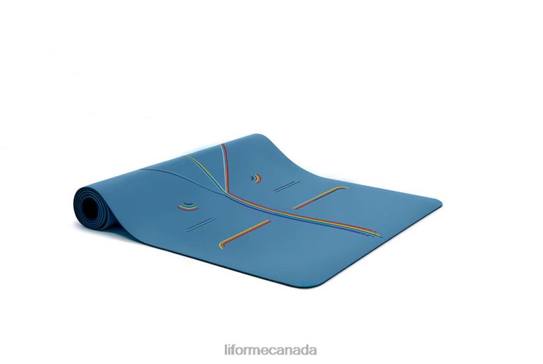 Liforme Travel Mat Blue/Rainbow Yoga Mats 6XP8P54