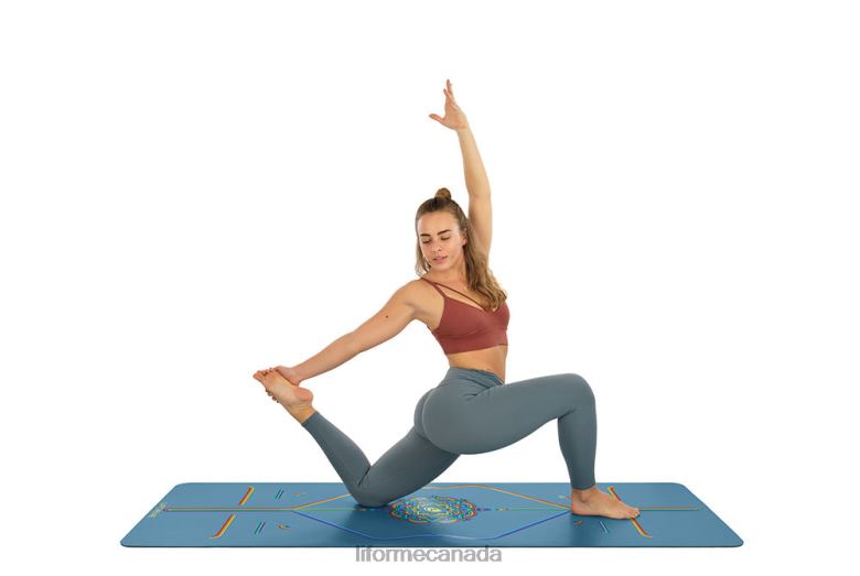 Liforme Travel Mat Blue/Rainbow Yoga Mats 6XP8P54