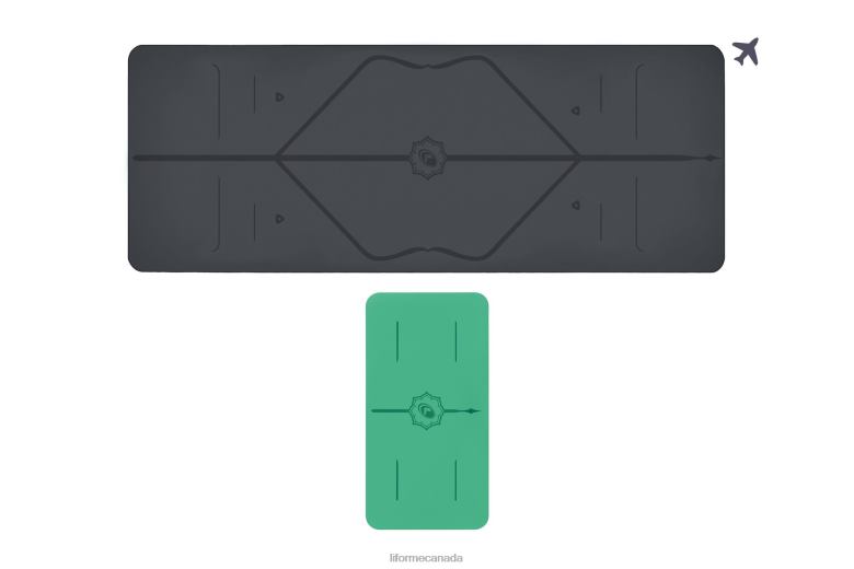 Liforme Travel Mat and Yoga Pad Bundle Classic Yoga Mats 6XP8P64