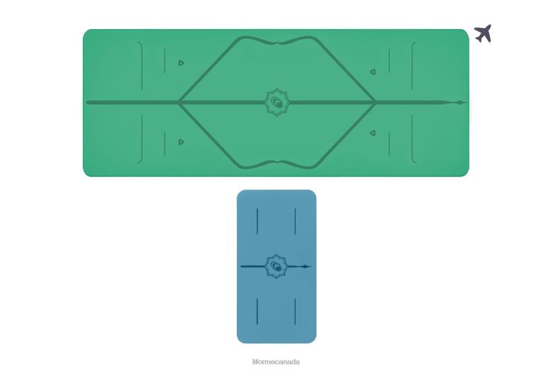 Liforme Travel Mat and Yoga Pad Bundle Classic Yoga Mats 6XP8P64