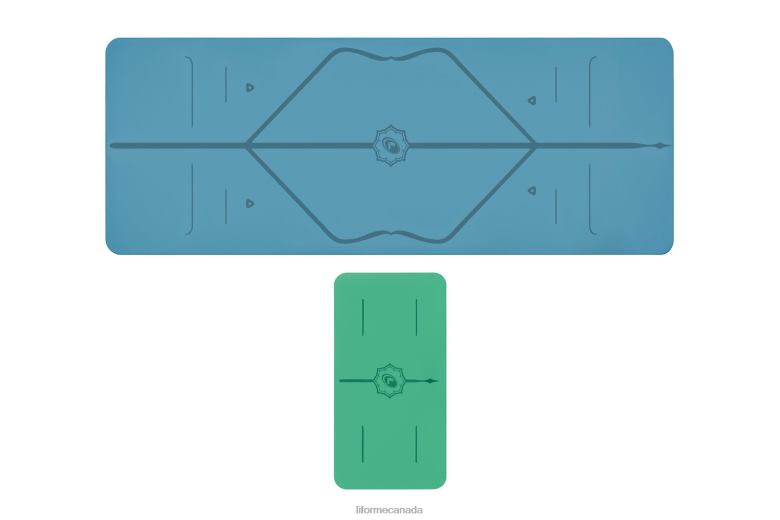 Liforme Yoga Mat and Yoga Pad Bundle Classic Yoga Mats 6XP8P63